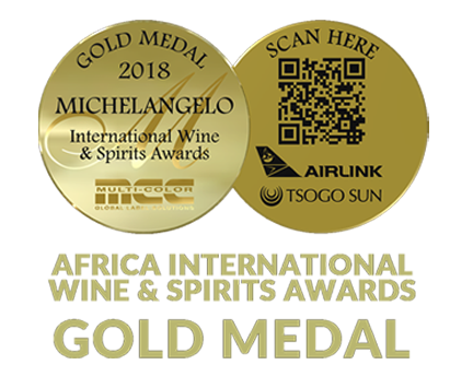 Michelangelo Awards showing the Gold Medal won by Grand Marula in 2018